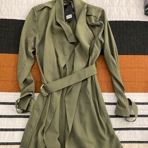 NEW! Green Trench Coat